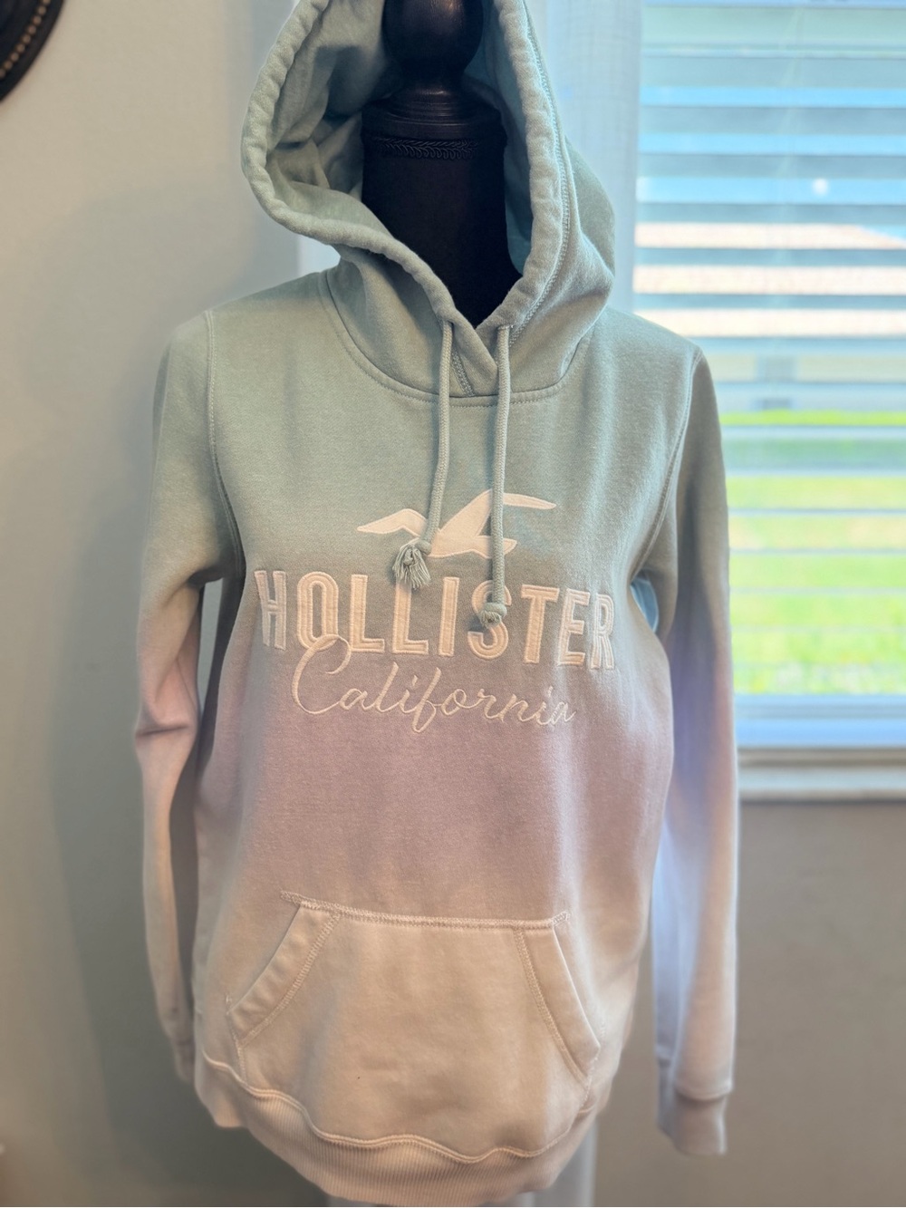 Hollister Ombre Hoodie with White Logo size M